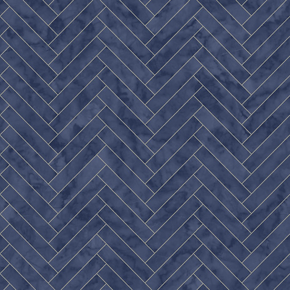 Marble Chevron | Blue And Gold Marble Wallpaper | 112645