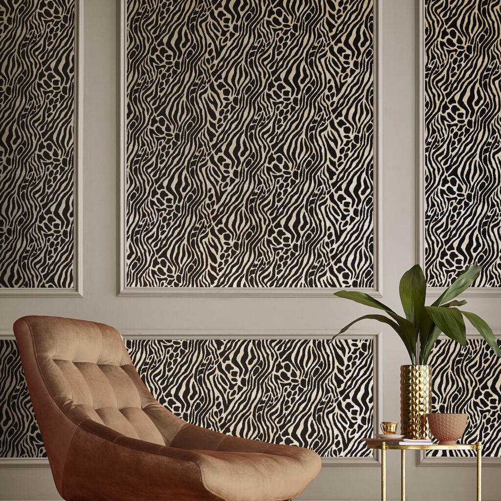 Easy Tiger Caffe & Gold Flock Velvet Wallpaper 31-173 | 31-173 Easy Tiger Caffe & Gold Flock Velvet Wallpaper 31-173 | 31-173