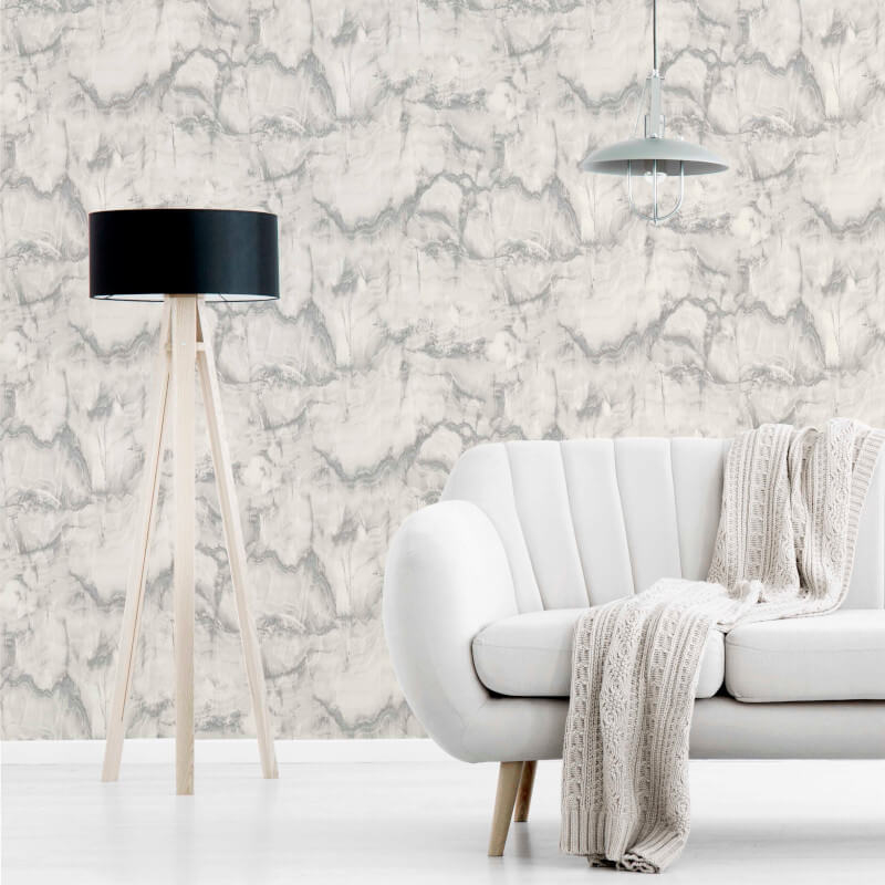Aura Marble Silver | Silver Marble Wallpaper | M1584 Aura Marble Silver | Silver Marble Wallpaper | M1584