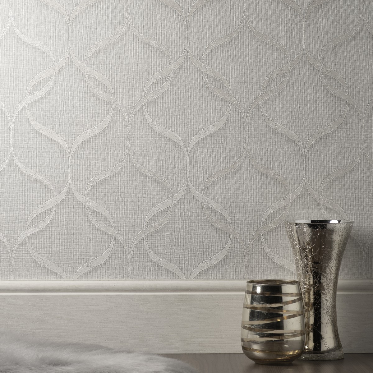 Milano Wave White Heavyweight Italian Vinyl Wallpaper M95620 M95620