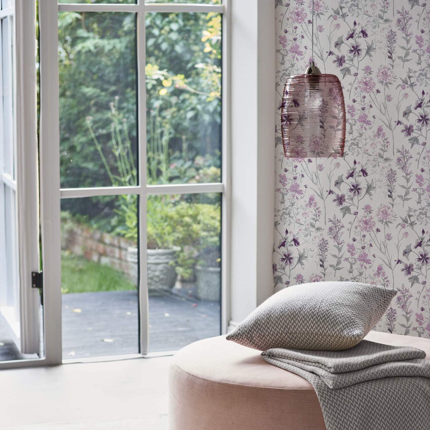 Laura Ashley Josette Midnight Wallpaper  Homebase