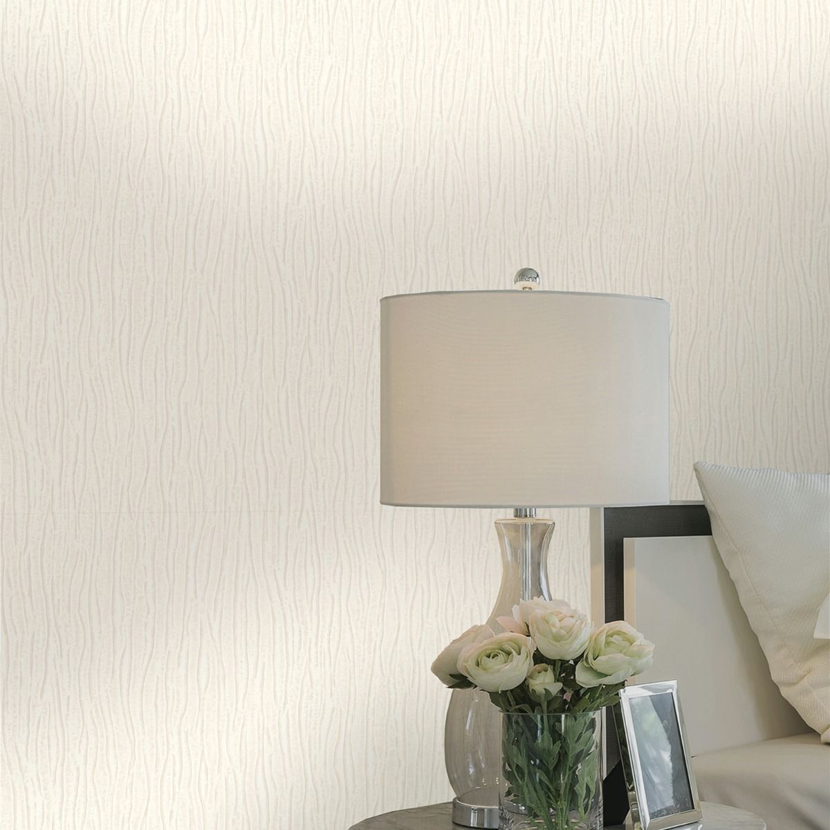 Tiffany Texture Cream Luxury Italian Vinyl Wallpaper 180 180