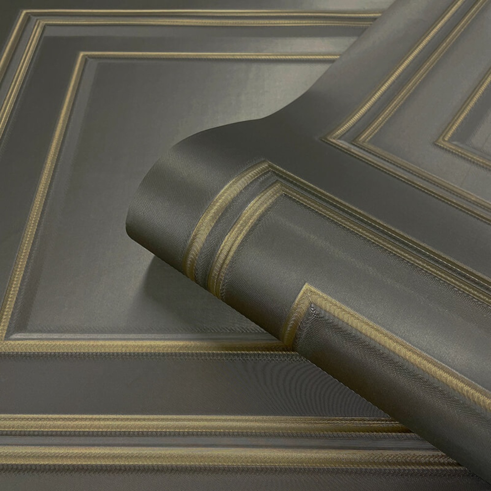 Amara Panel Gunmetal Gold | Grey And Gold Panel Wallpaper | 7386 Amara Panel Gunmetal Gold | Grey And Gold Panel Wallpaper | 7386
