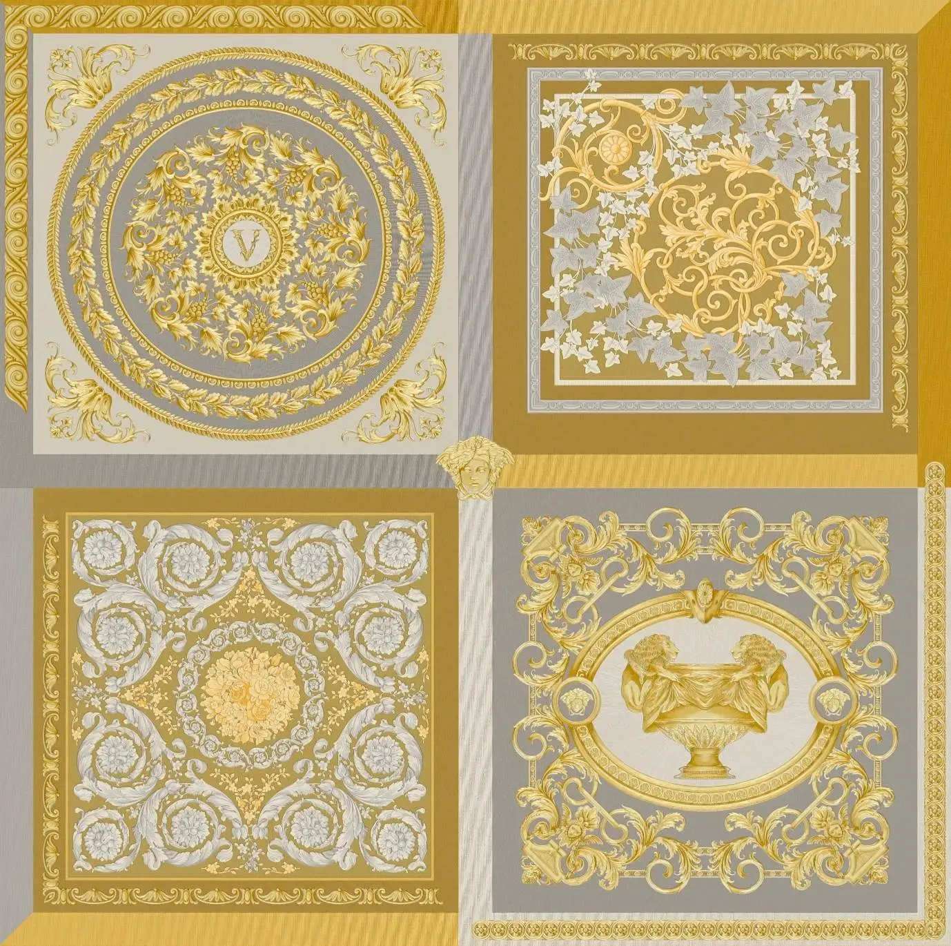 Decoupage Tile Gold