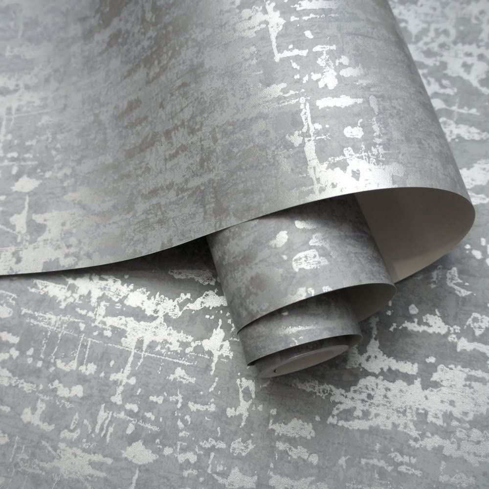 Loft Texture Dark Grey Dark Grey Textured Wallpaper 12931