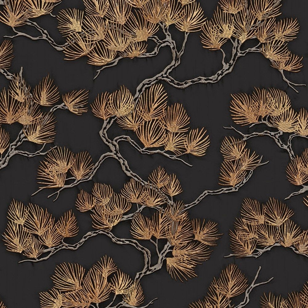 Stitch Pine Tree Cream Vinyl Wallpaper WF121012 | WF121012