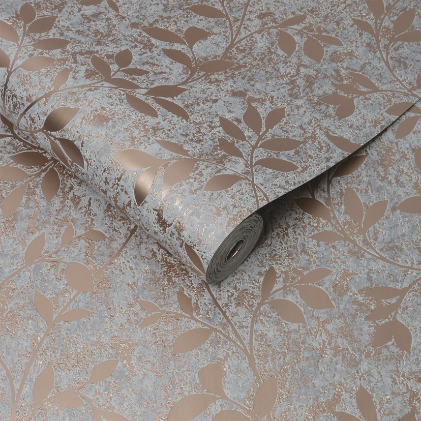 Milan Trail Grey | Milan Trail Rose Gold Wallpaper | 106402