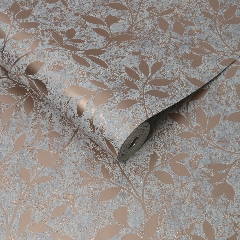 Milan Trail Grey Milan Trail Rose Gold Wallpaper 106402