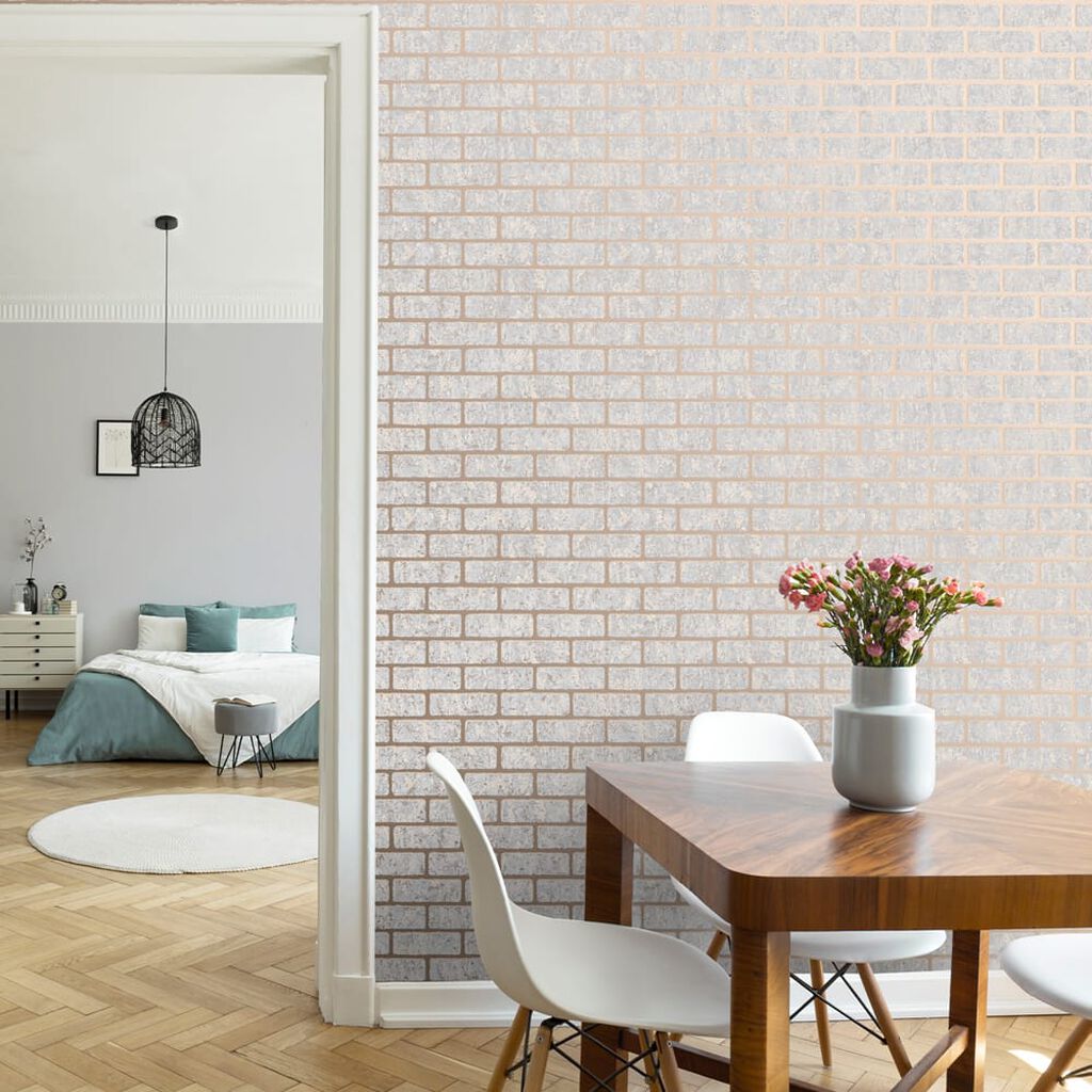 Milan Brick Superfresco Rose Gold Wallpaper 106522 106522